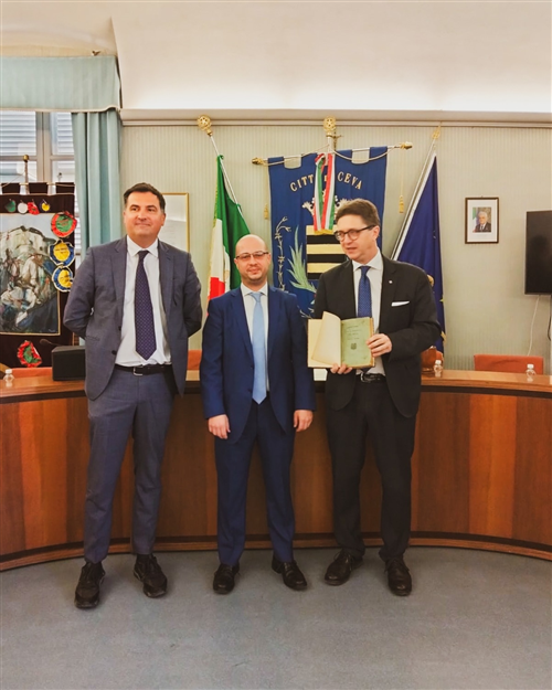 Il presidente del Consiglio Regionale in visita al Comune di Ceva.