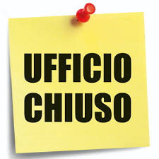Avviso di chiusura Ufficio Protocollo